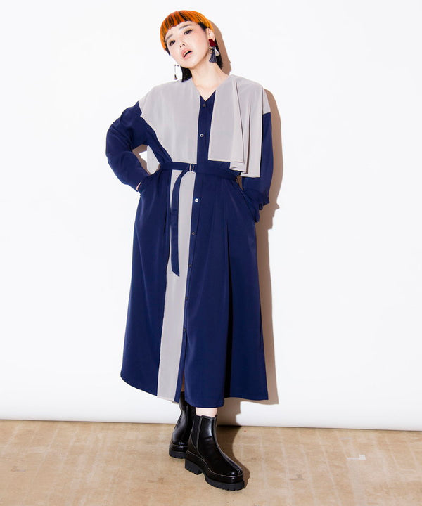 シフォンレイヤードワンピース