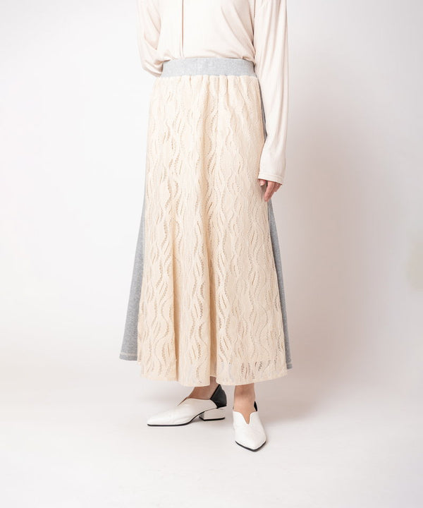 Lace-trimmed mermaid skirt