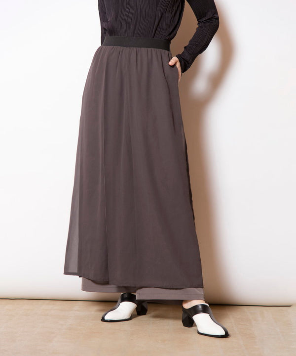 シフォンレイヤードパンツ