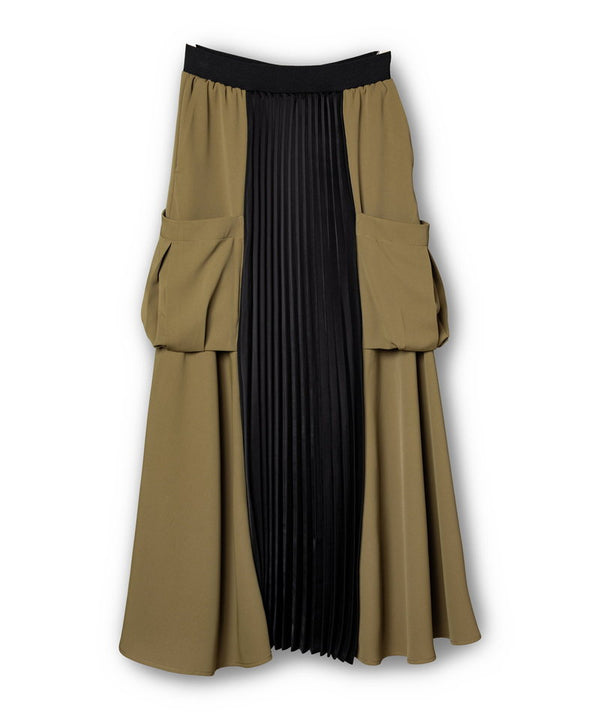 Pleated Transition Side Pocket Skirt