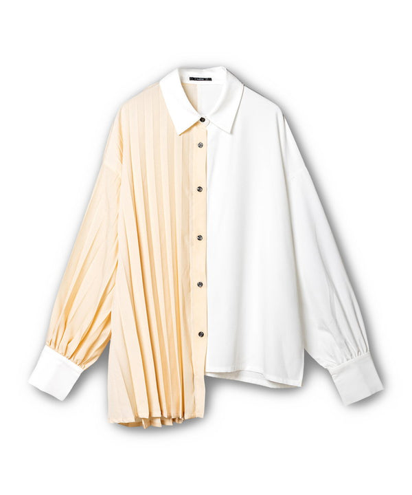 Asymmetrical pleated blouse