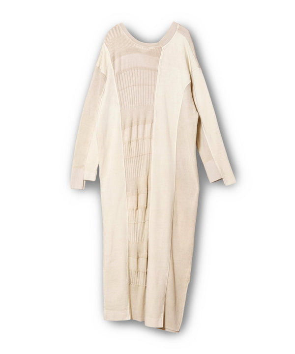 2-way switching RIB knit dress