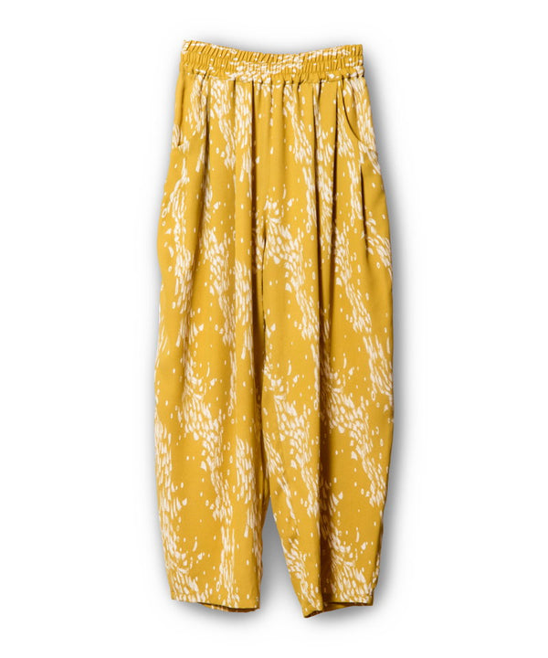 Printed Tuck Pants