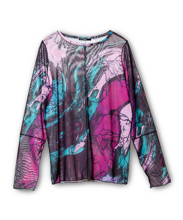 メロー切替長袖Tシャツ