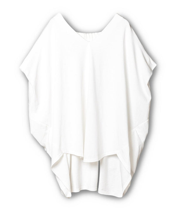 V-neck Side Drape Pullover