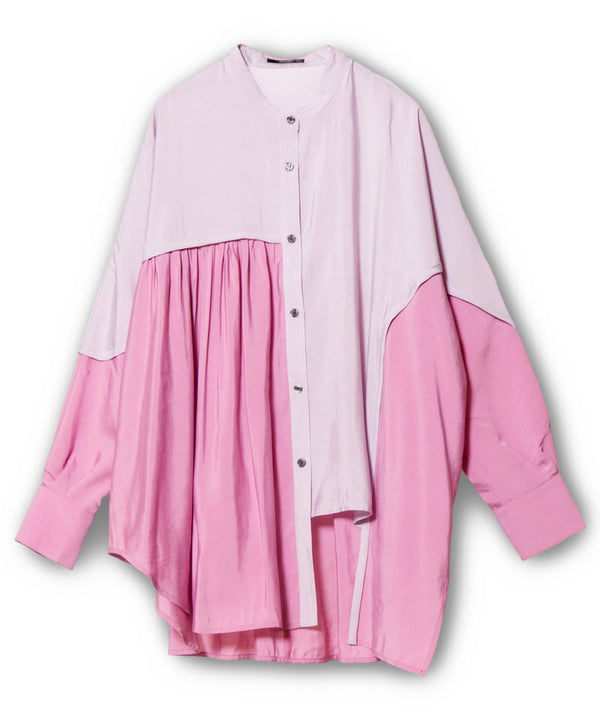 Two-tone dolman blouse