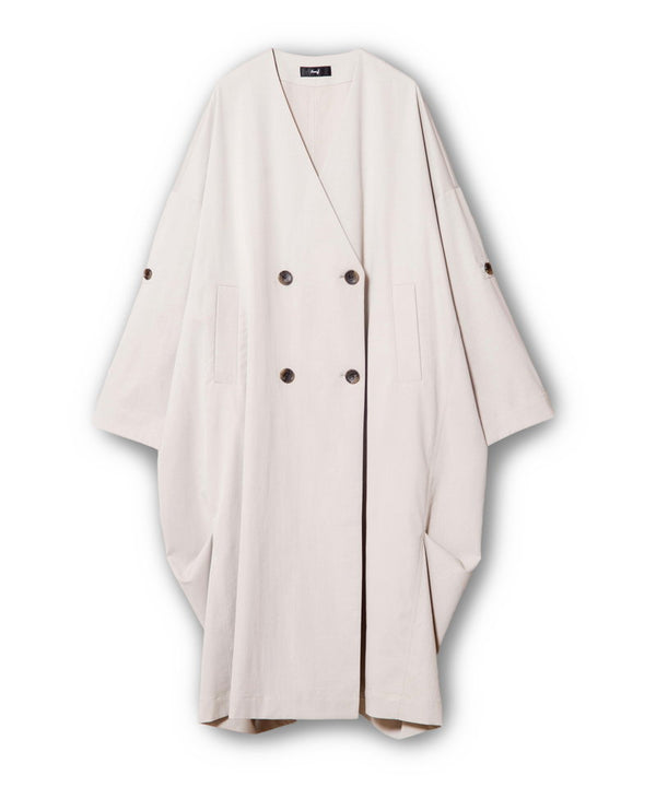 double-breasted oversized coat