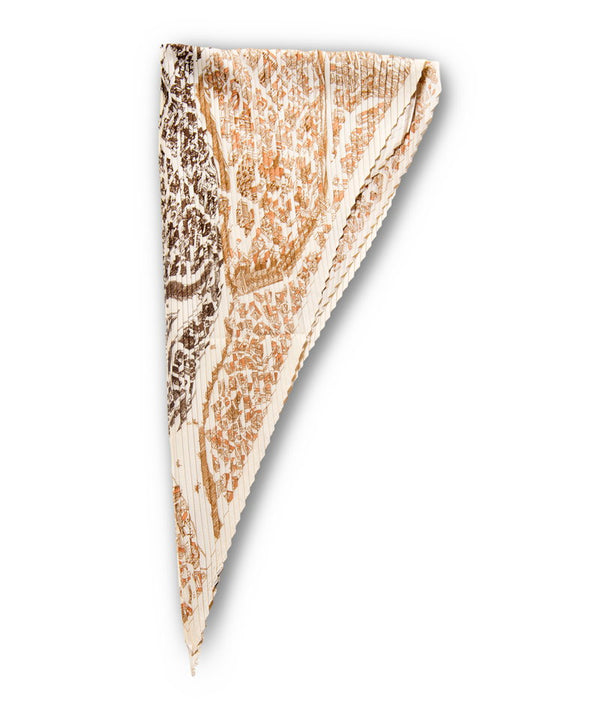 Printed Pleated Scarf