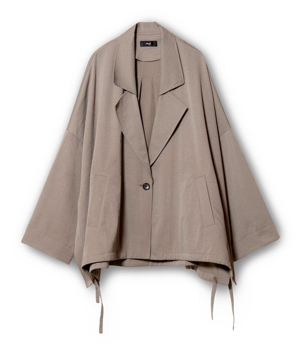 Drawstring hem big tailored jacket