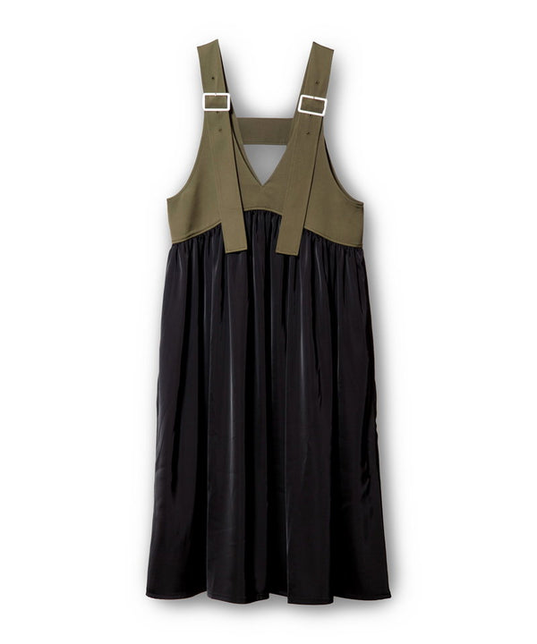Gathered Salopette Dress