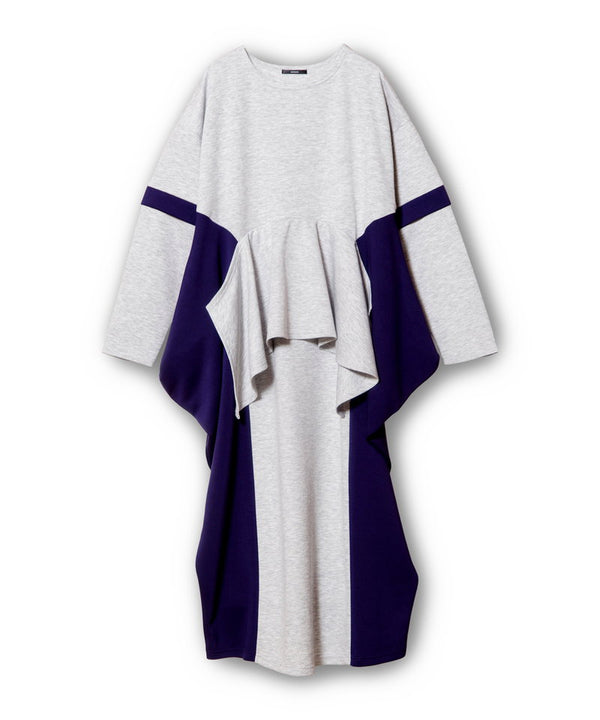 Side drape switching dress