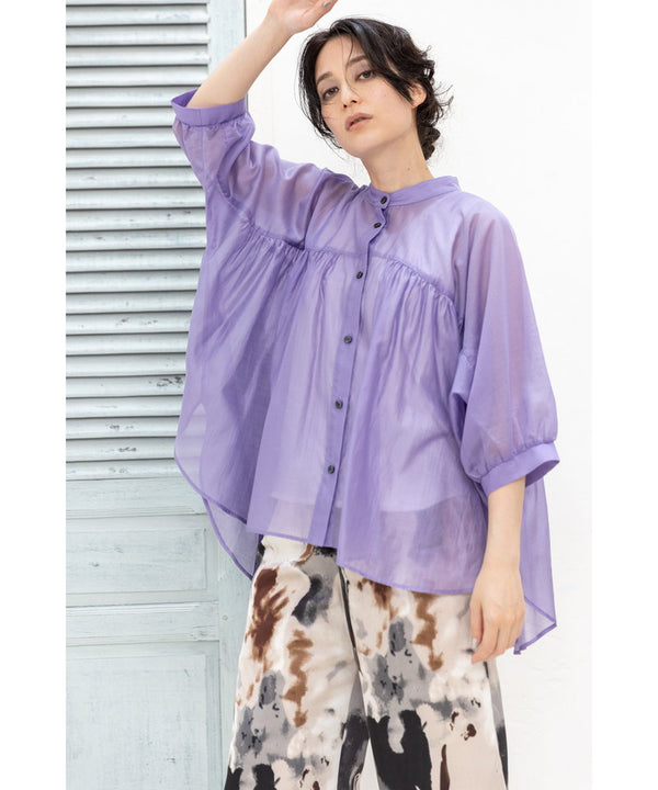 シアードルマンギャザーブラウス