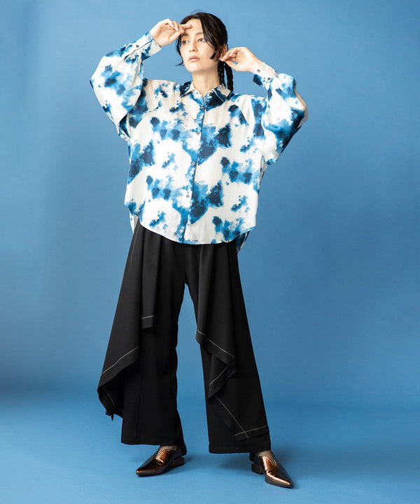 printed raglan blouse