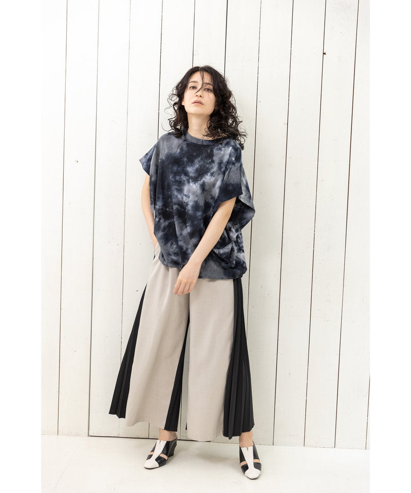 値下げしました‼️【新品】ハーフプリーツパンツ　ベージュ プリーツ切替パンツ – OSMOSIS・NO ID.