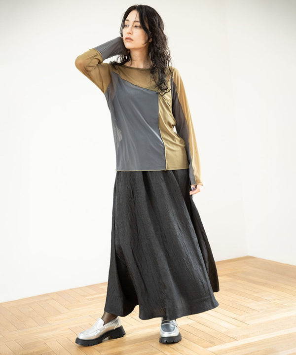 メロー切替長袖Tシャツ