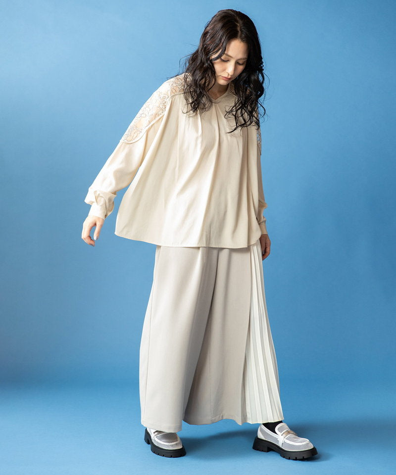 アシンメトリープリーツパンツ – OSMOSIS・NO ID.