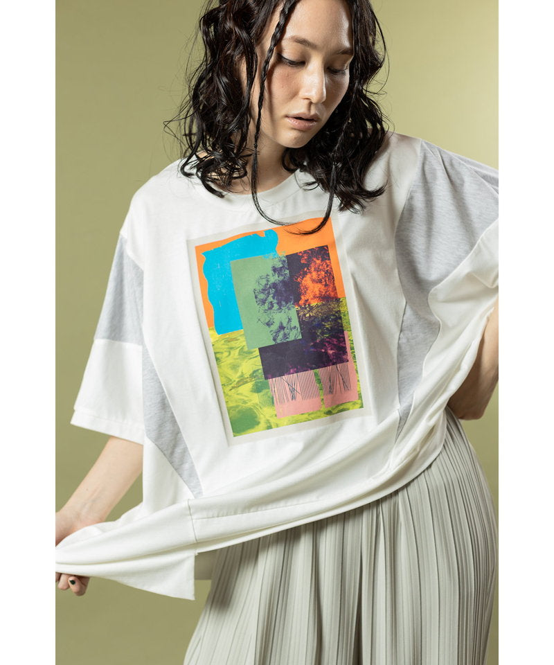 アシンメトリーグラフィックTシャツ – OSMOSIS・NO ID.