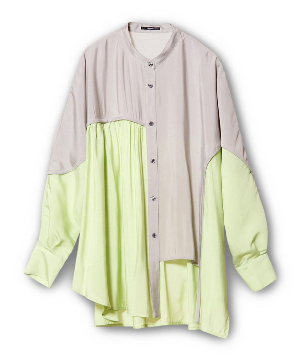 Two-tone dolman blouse