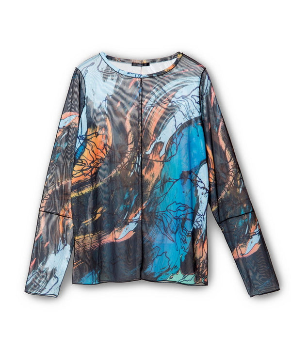 メロー切替長袖Tシャツ