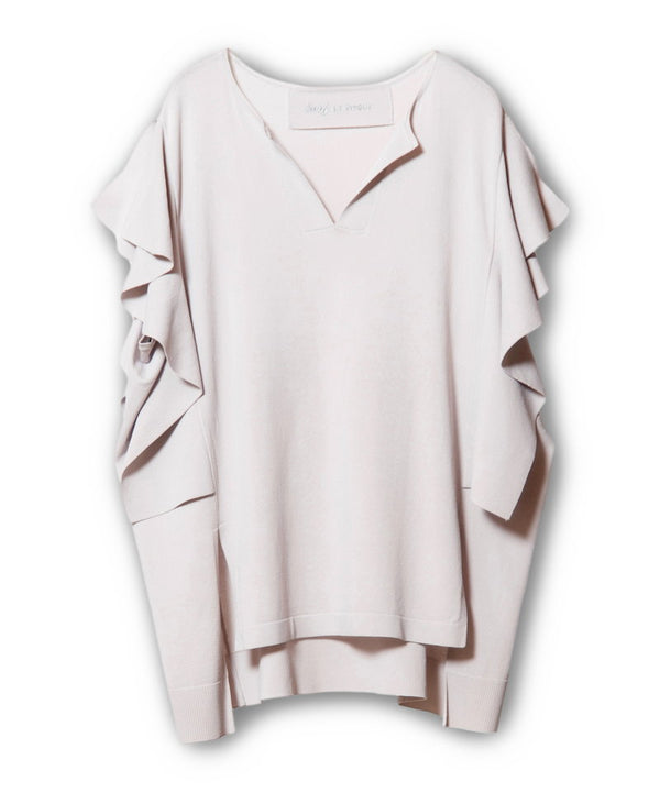 Flare Sleeve Skipper Knit Pullover