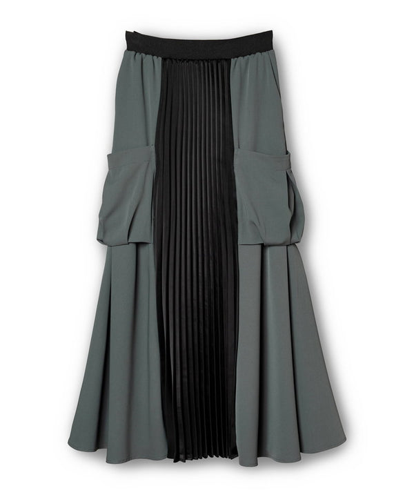 Pleated Transition Side Pocket Skirt