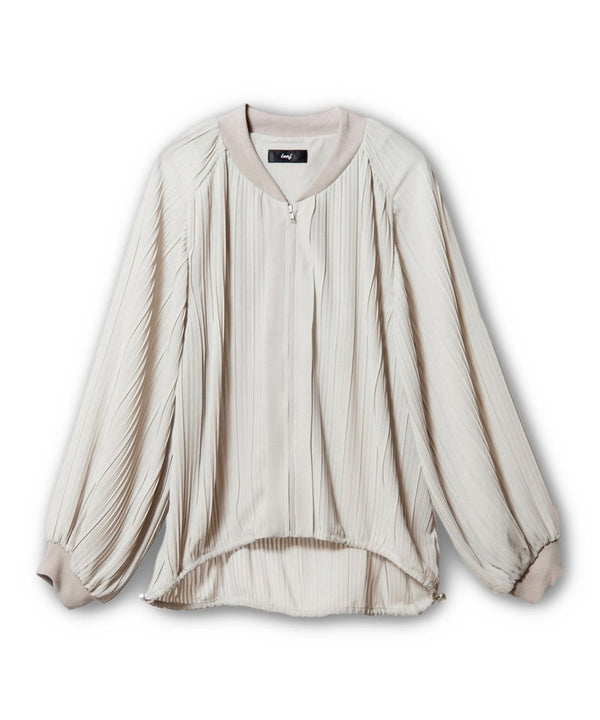 Random Pleat Rib Blouson
