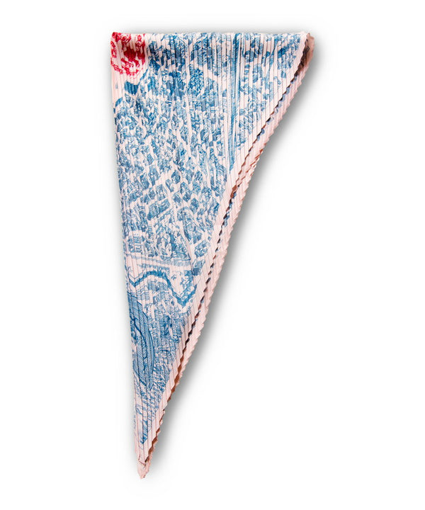 Printed Pleated Scarf