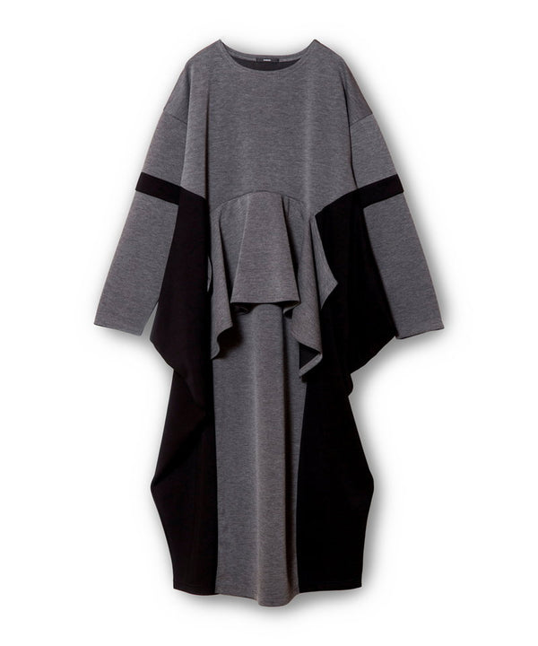 Side drape switching dress