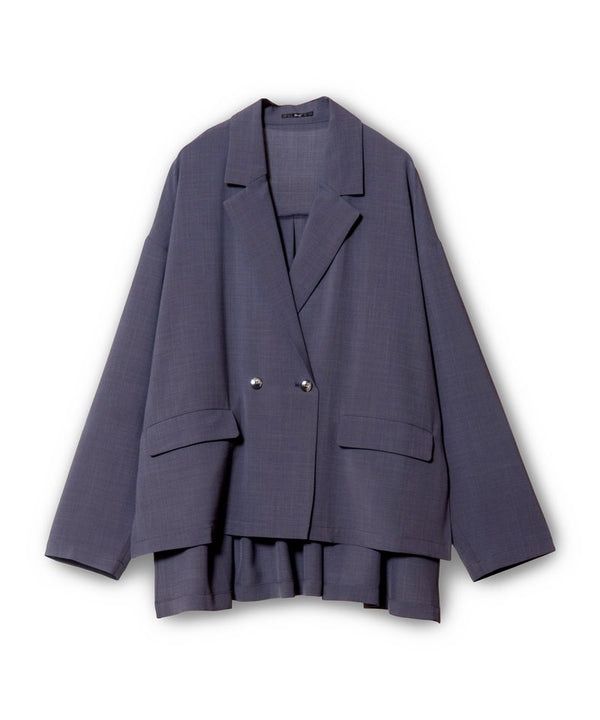 バックタックダブルブレストジャケット