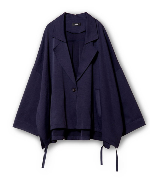 Drawstring hem big tailored jacket