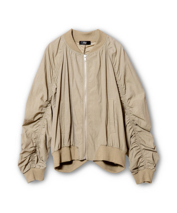 Raglan gathered blouson