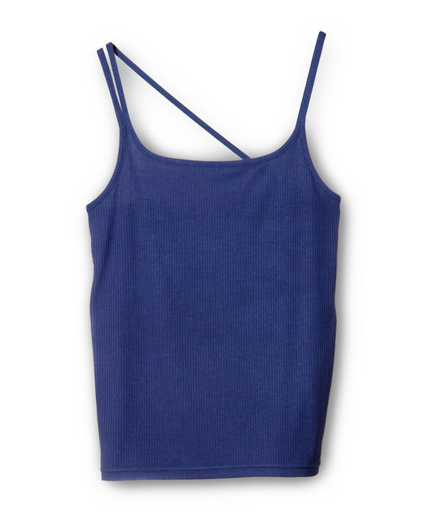 Asymmetrical terry camisole