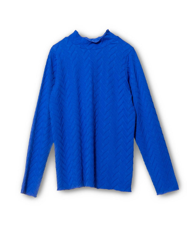 Pintuck high neck T-shirt