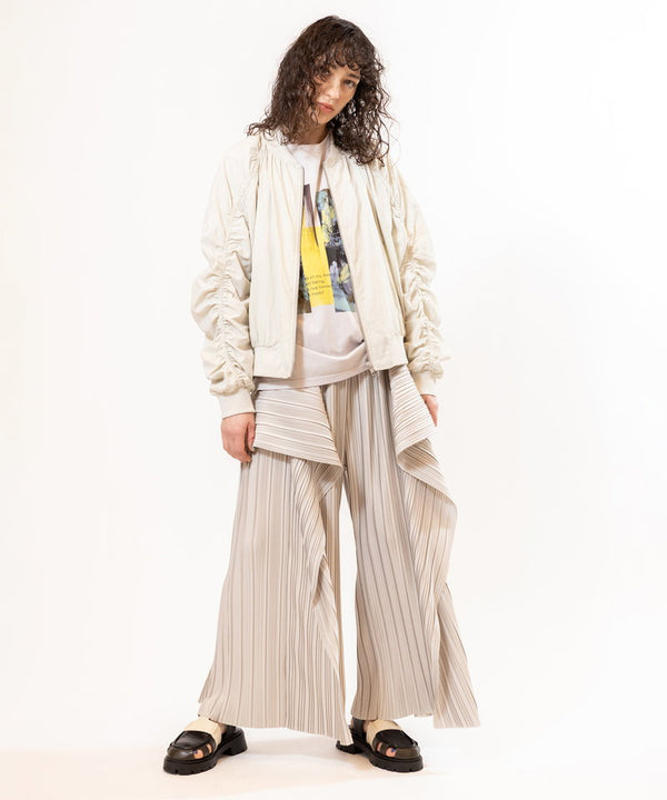 Raglan gathered blouson