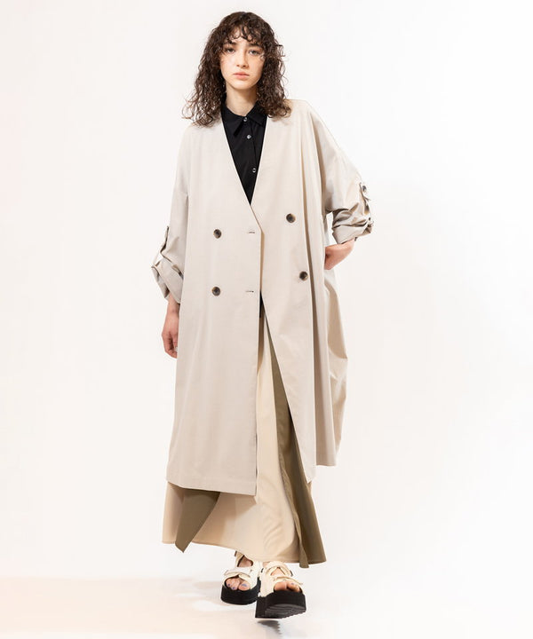 double-breasted oversized coat