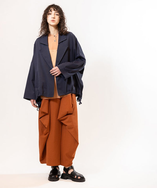 Drawstring hem big tailored jacket