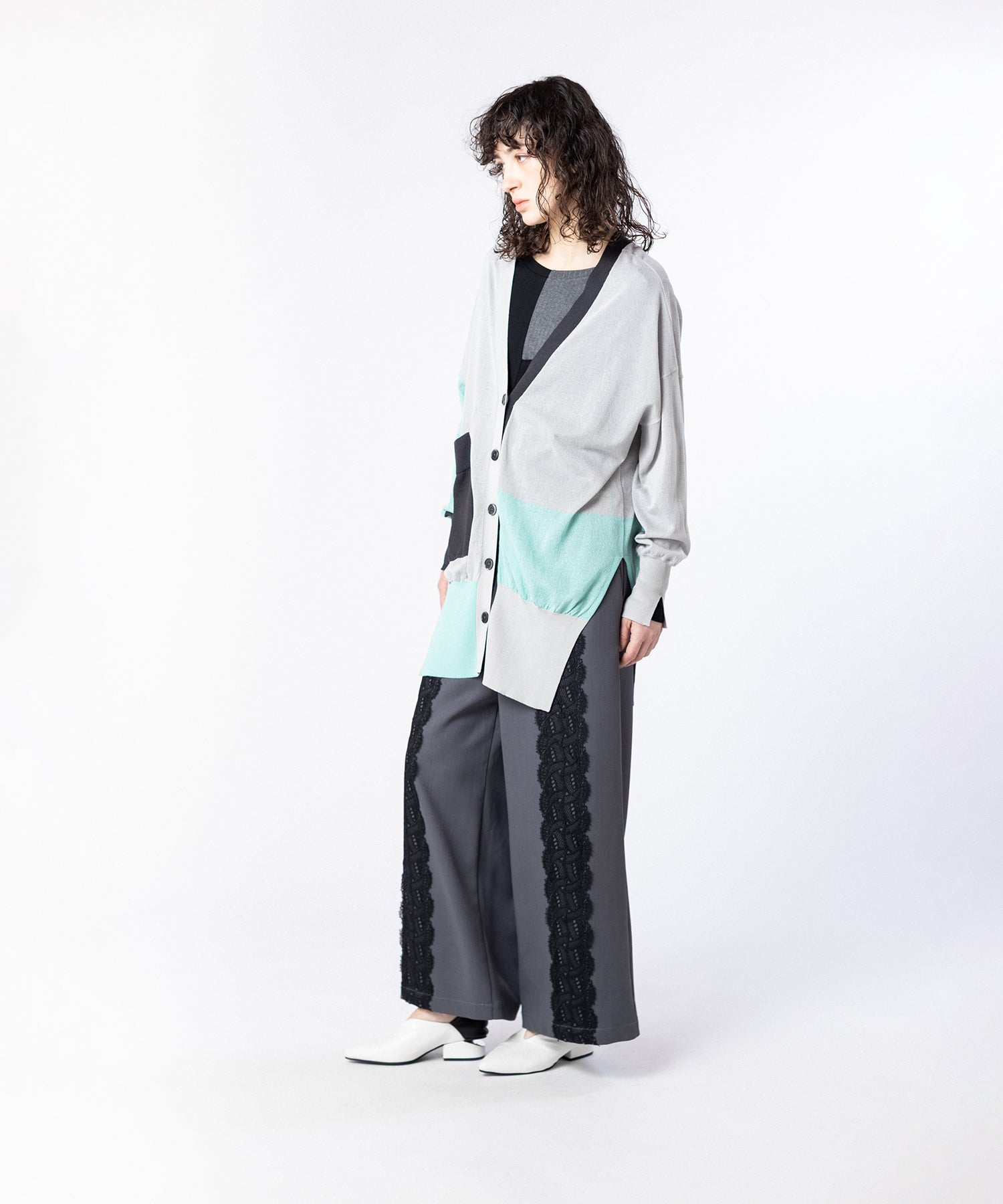 BED&amp;BREAKFAST color mall カーディガン カラーブロックニットカーディガン – OSMOSIS・NO ID.