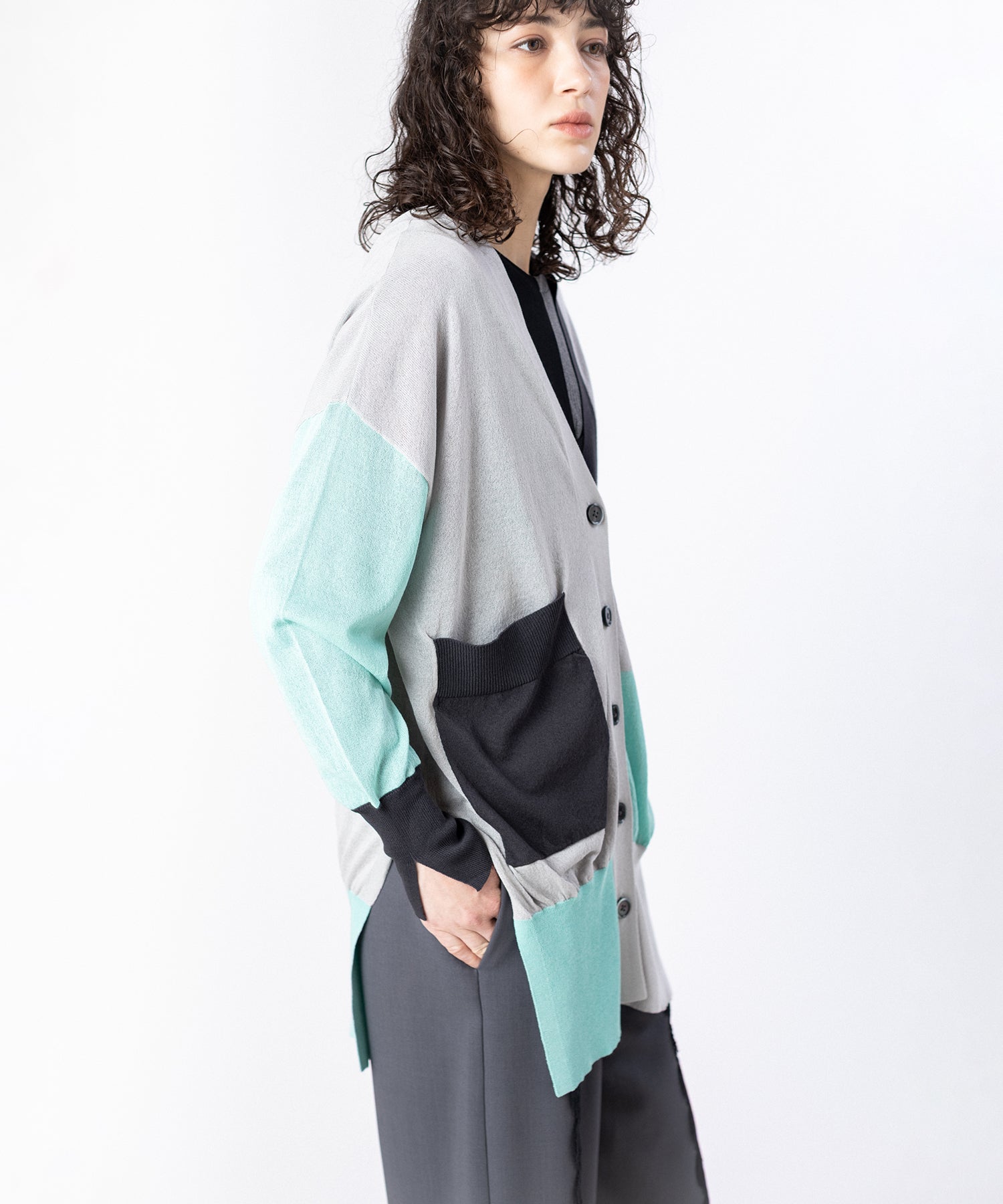カラーブロックカーディガン カタログ掲載】カラーブロック カーディガン｜ジユウクの通販｜&mall