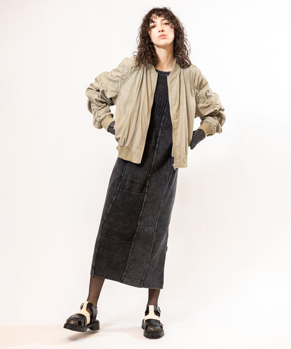 Raglan gathered blouson
