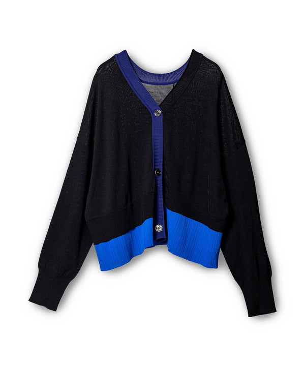 2-way switching knit cardigan