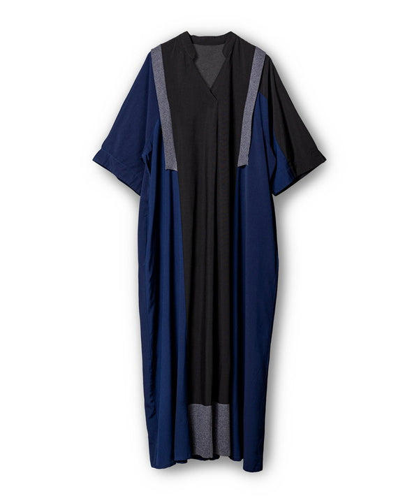 Two-tone pleated dress