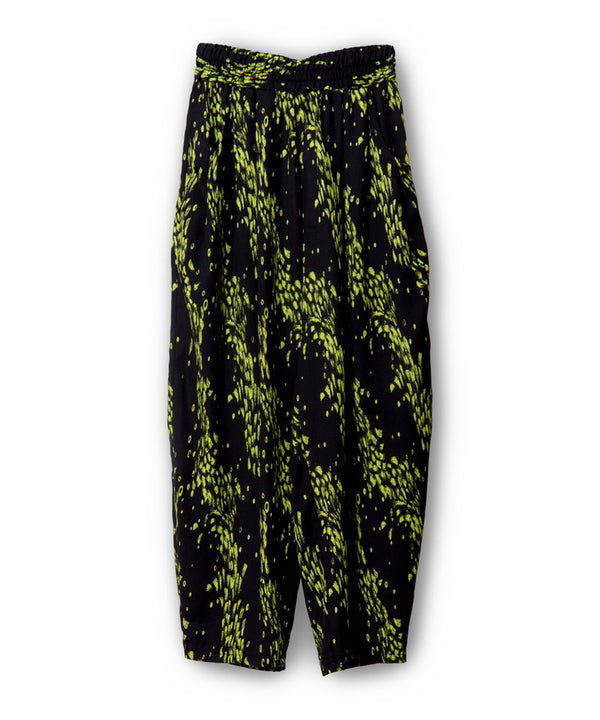 Printed Tuck Pants