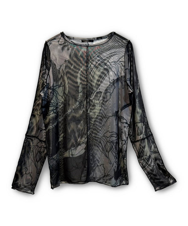 メロー切替長袖Tシャツ