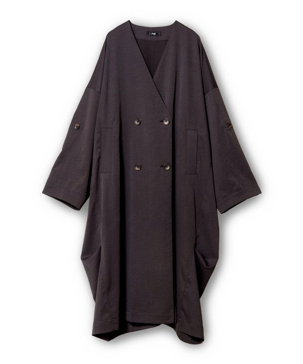 double-breasted oversized coat