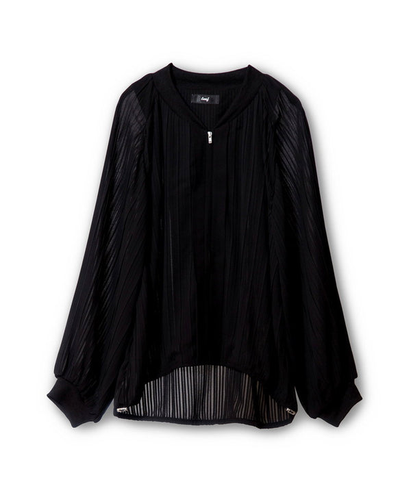 Random Pleat Rib Blouson