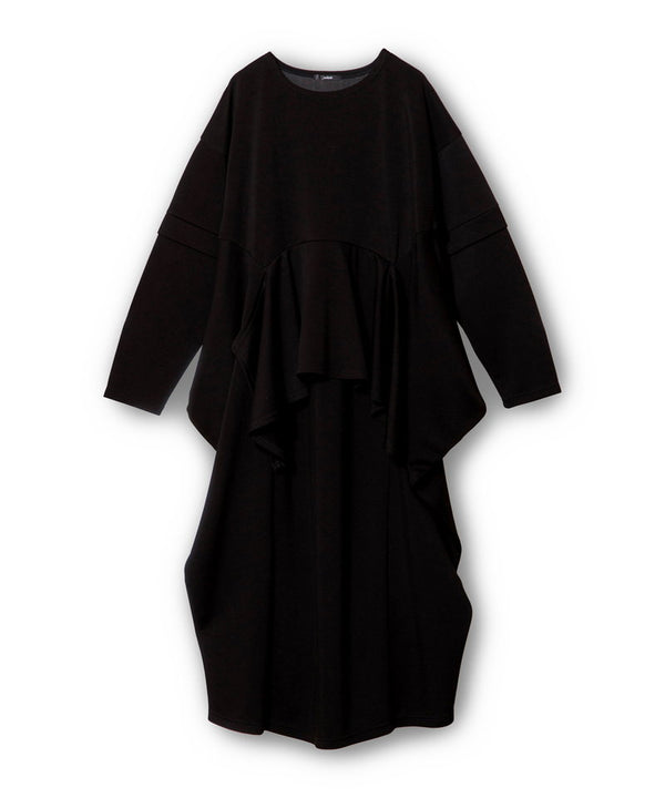 Side drape switching dress