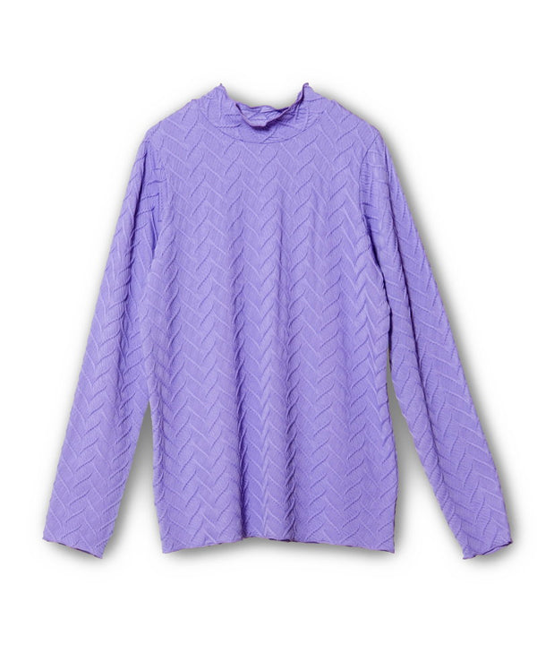 Pintuck high neck T-shirt