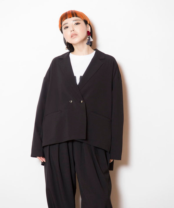 バックタックダブルブレストジャケット