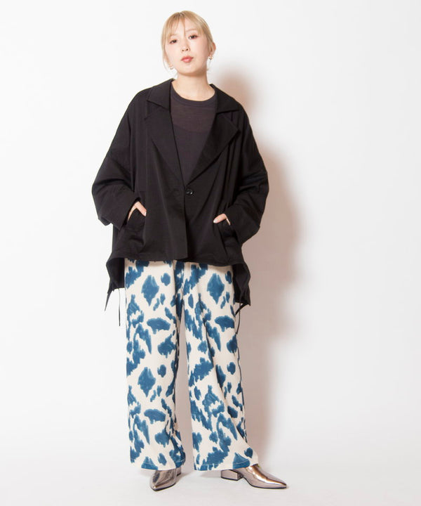 Drawstring hem big tailored jacket