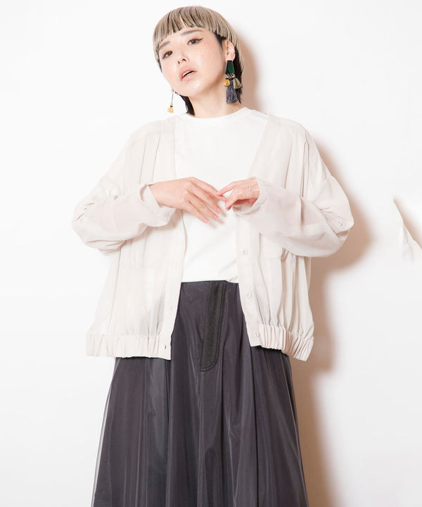 シフォンギャザーブルゾン